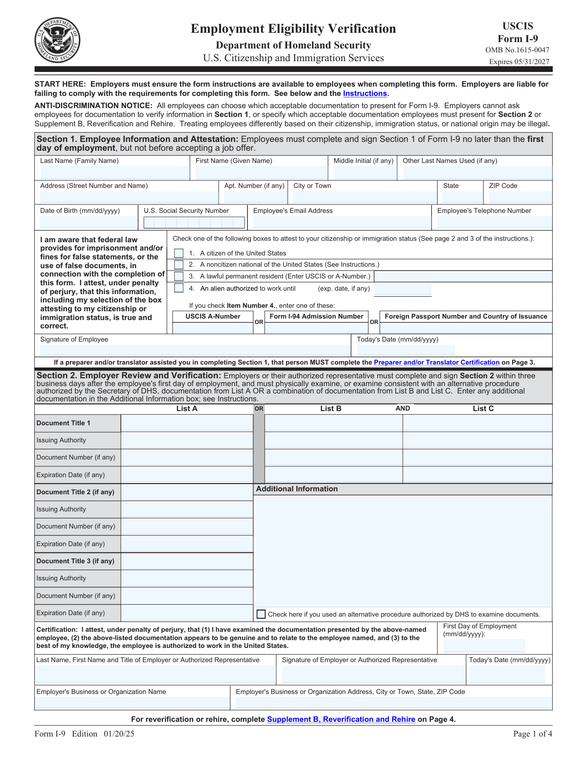 Form I-9 Preview