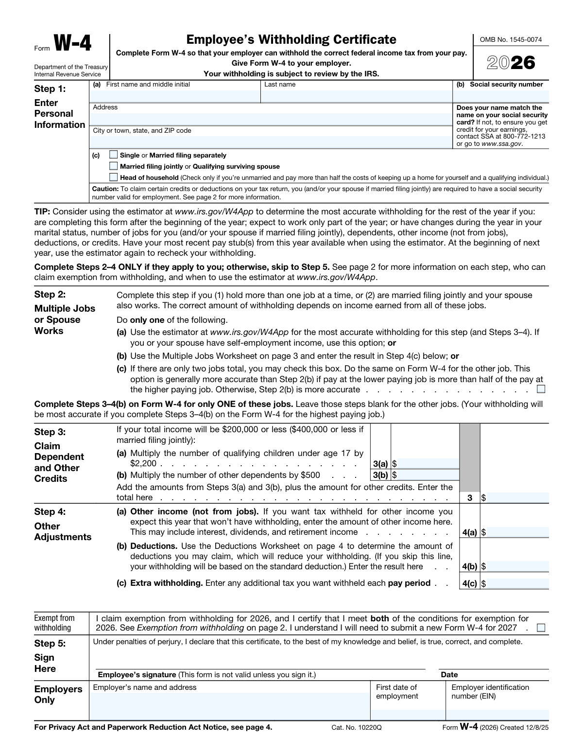 W-4 Form